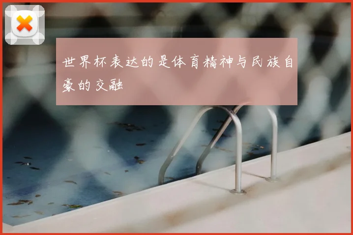 世界杯表达的是体育精神与民族自豪的交融